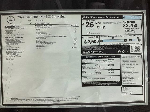 new 2024 Mercedes-Benz CLE 300 car, priced at $67,295