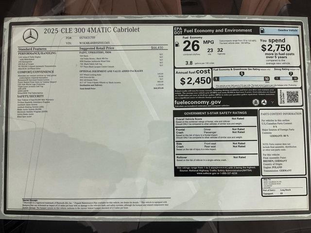 new 2025 Mercedes-Benz CLE 300 car, priced at $68,595