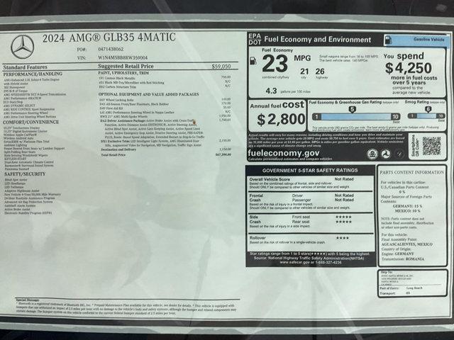 new 2024 Mercedes-Benz AMG GLB 35 car, priced at $67,390