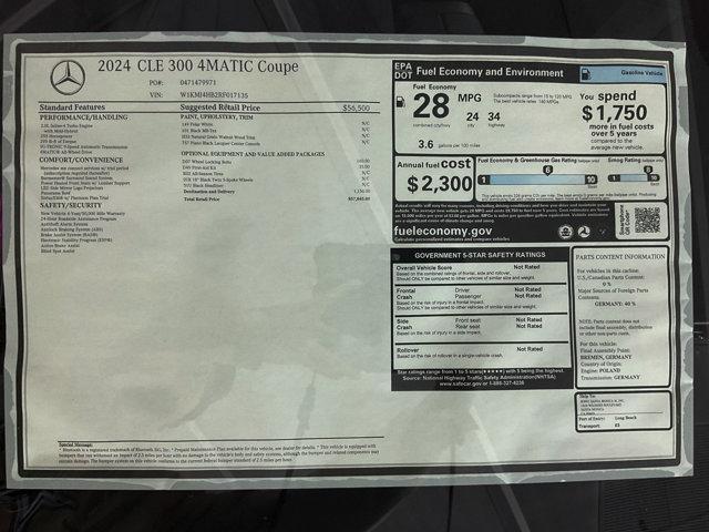 new 2024 Mercedes-Benz CLE 300 car, priced at $57,845