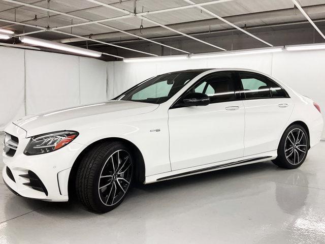 used 2021 Mercedes-Benz AMG C 43 car, priced at $41,999