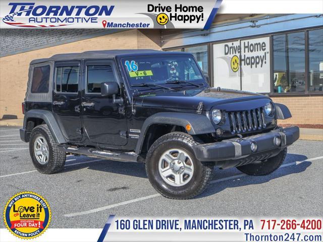 used 2016 Jeep Wrangler Unlimited car, priced at $15,995