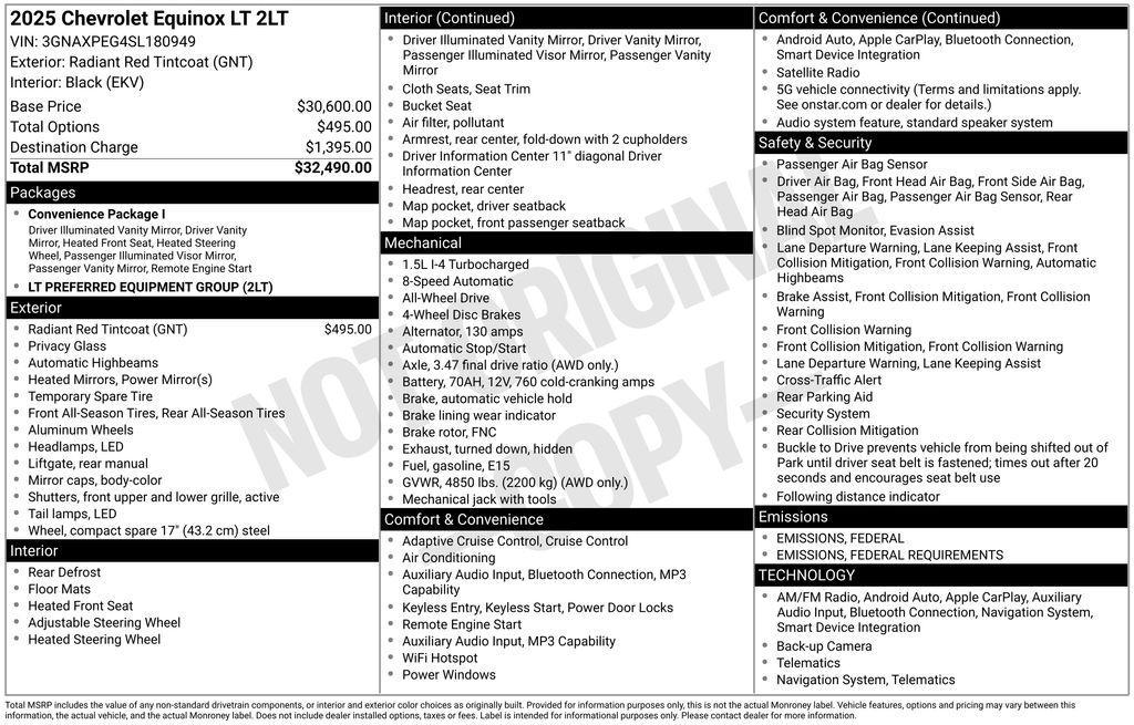 used 2025 Chevrolet Equinox car, priced at $29,178