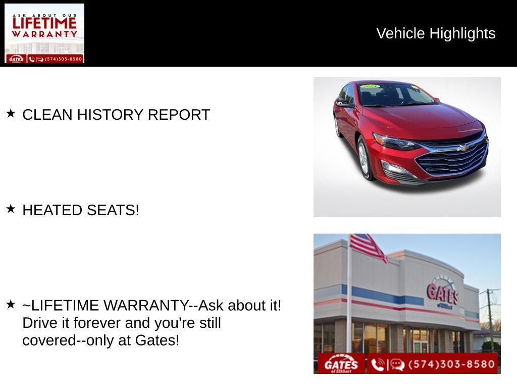 used 2024 Chevrolet Malibu car, priced at $19,630