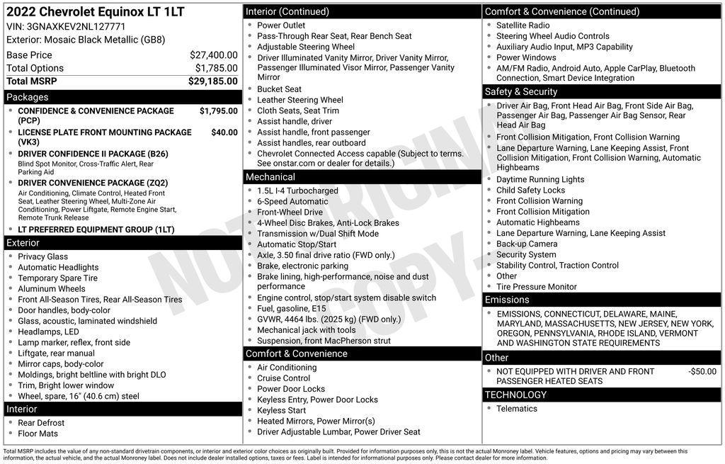 used 2022 Chevrolet Equinox car, priced at $19,755