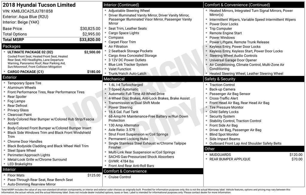used 2018 Hyundai Tucson car, priced at $14,566