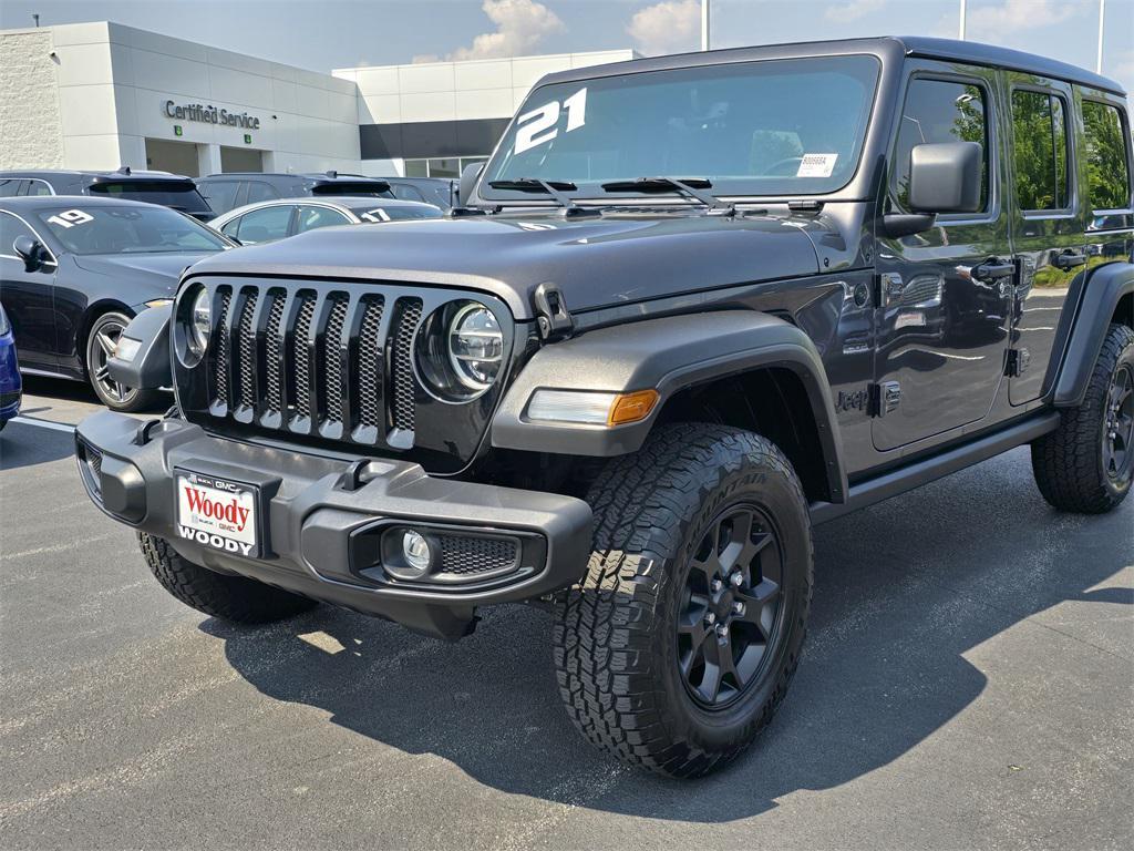 used 2021 Jeep Wrangler car, priced at $27,250