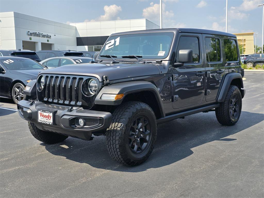 used 2021 Jeep Wrangler car, priced at $27,250
