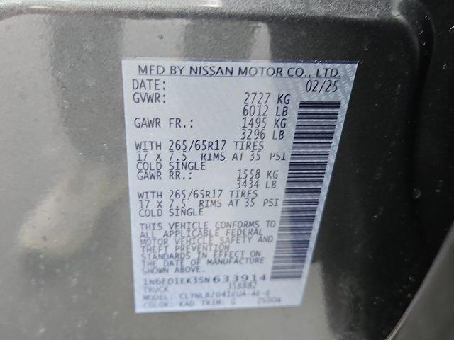 new 2025 Nissan Frontier car, priced at $41,345