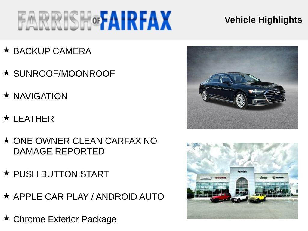 used 2020 Audi A8 car, priced at $40,995