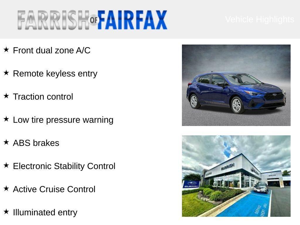new 2024 Subaru Impreza car, priced at $24,477