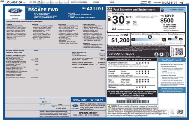 used 2022 Ford Escape car, priced at $23,368