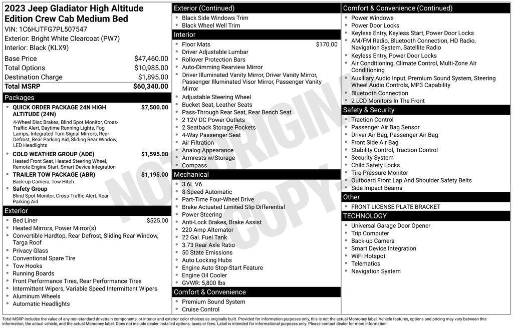 used 2023 Jeep Gladiator car, priced at $29,996