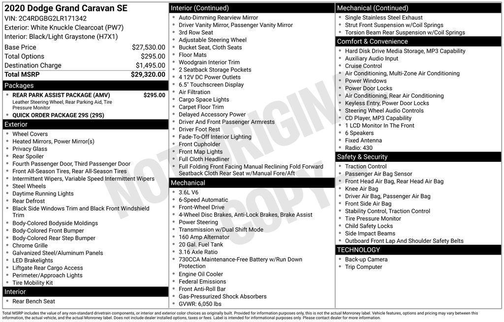 used 2020 Dodge Grand Caravan car, priced at $18,967