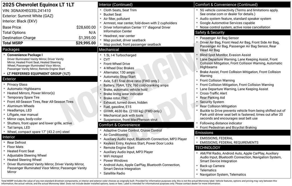 used 2025 Chevrolet Equinox car, priced at $25,482