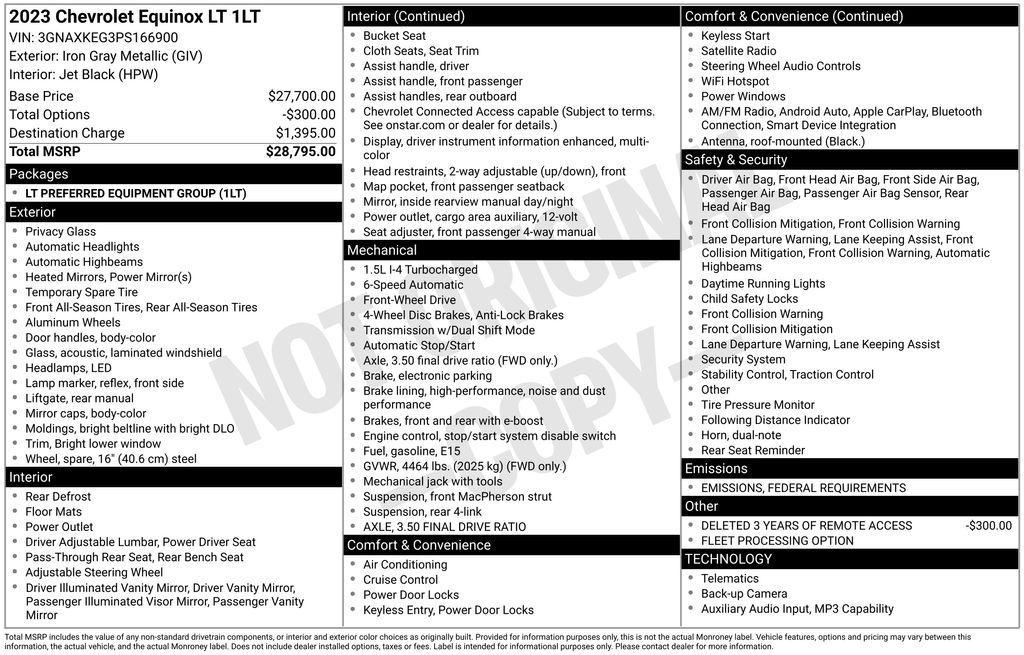 used 2023 Chevrolet Equinox car, priced at $17,935