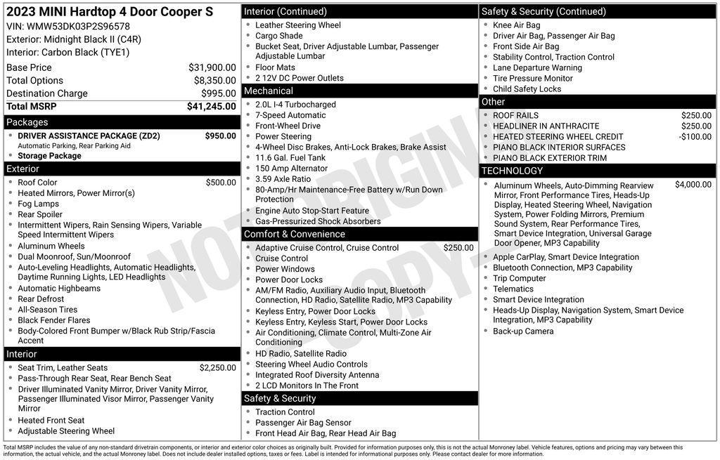 used 2023 MINI Hardtop car, priced at $20,320
