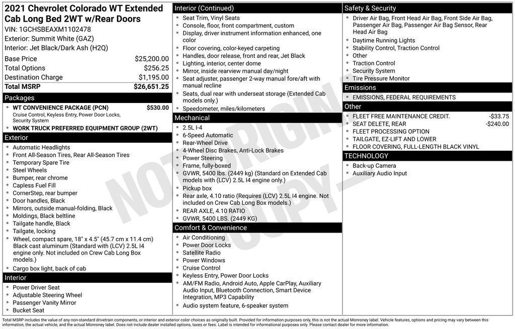 used 2021 Chevrolet Colorado car, priced at $14,997