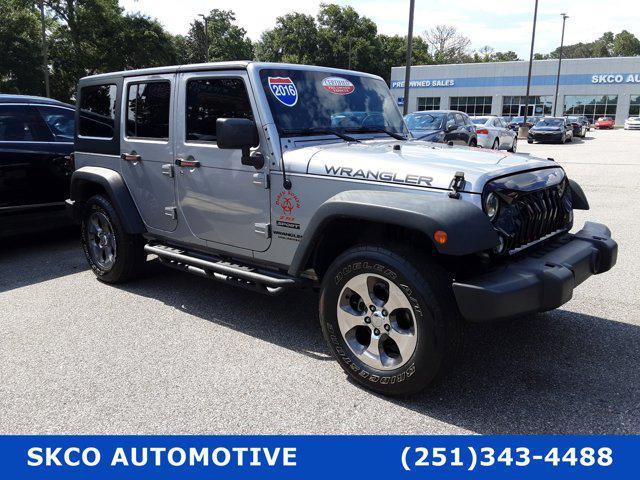 used 2016 Jeep Wrangler Unlimited car, priced at $22,500