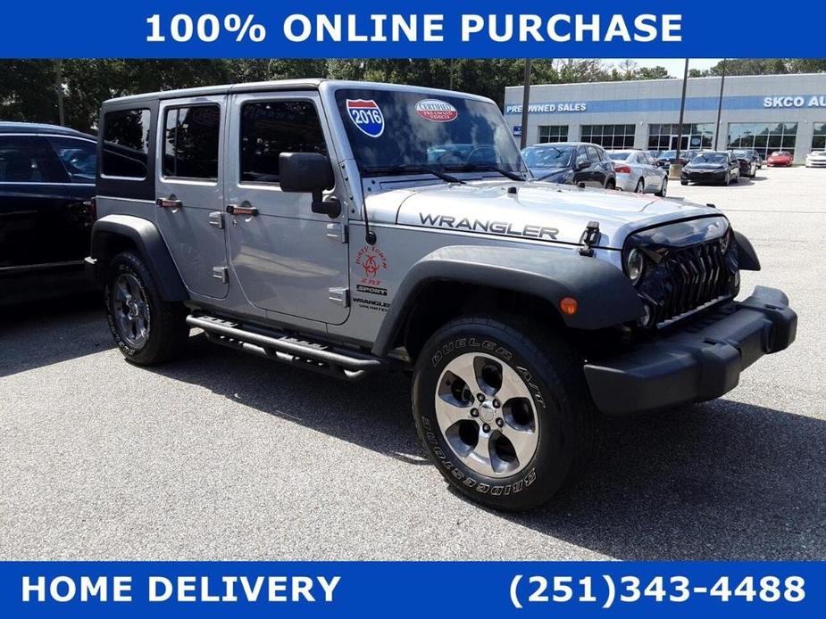 used 2016 Jeep Wrangler Unlimited car, priced at $22,500