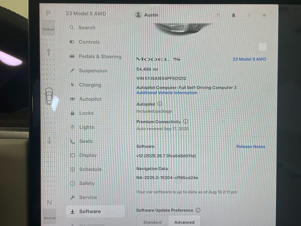 used 2023 Tesla Model S car, priced at $47,490