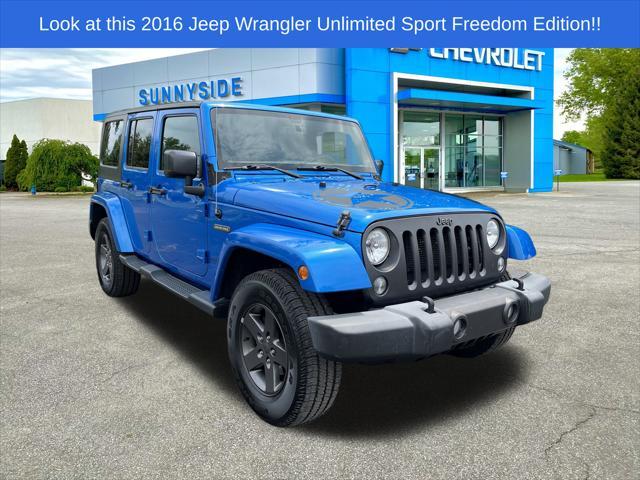 used 2016 Jeep Wrangler Unlimited car, priced at $19,329