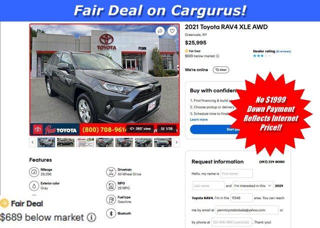 used 2021 Toyota RAV4 car, priced at $25,488