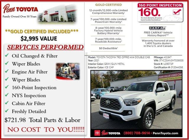 used 2021 Toyota Tacoma car, priced at $34,995