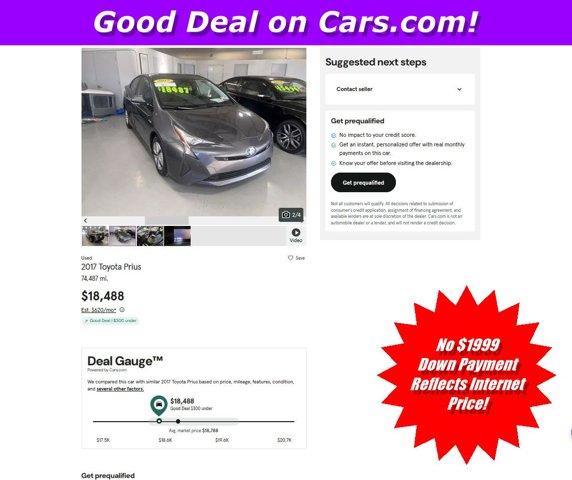 used 2017 Toyota Prius car, priced at $18,188