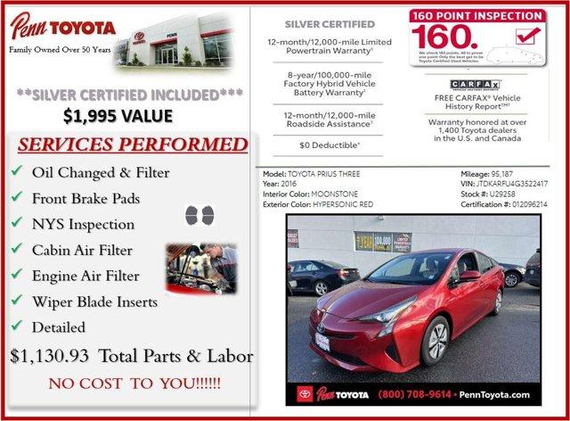 used 2016 Toyota Prius car, priced at $14,995