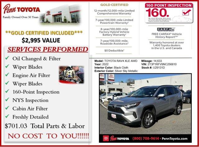 used 2022 Toyota RAV4 car, priced at $29,488