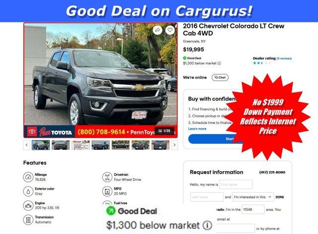 used 2016 Chevrolet Colorado car, priced at $19,688