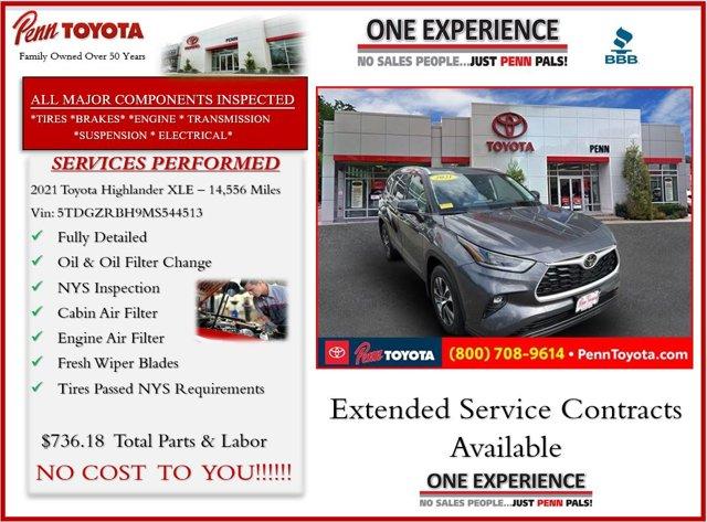 used 2021 Toyota Highlander car, priced at $34,488