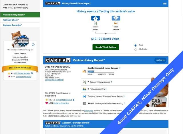 used 2019 Nissan Rogue car, priced at $19,995