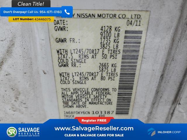 used 2012 Nissan NV Cargo car, priced at $1,100