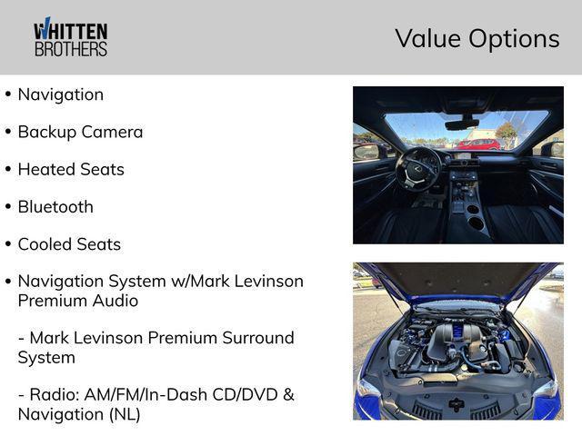 used 2015 Lexus RC F car, priced at $43,490