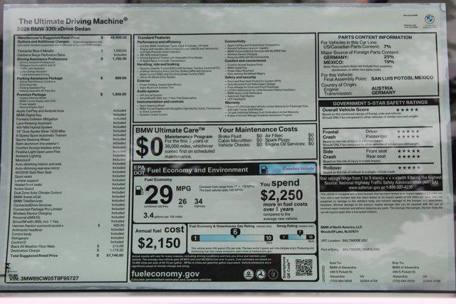 new 2026 BMW 330 car, priced at $54,455