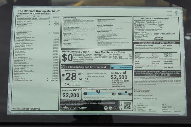 new 2026 BMW 430 car, priced at $64,630