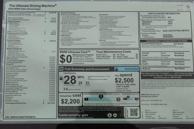 new 2026 BMW 230 car, priced at $50,770