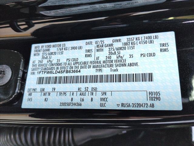 new 2025 Ford F-150 car, priced at $70,201