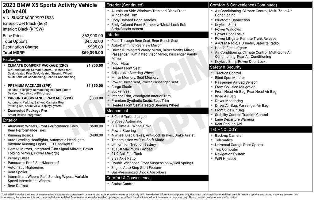 used 2023 BMW X5 car, priced at $35,593