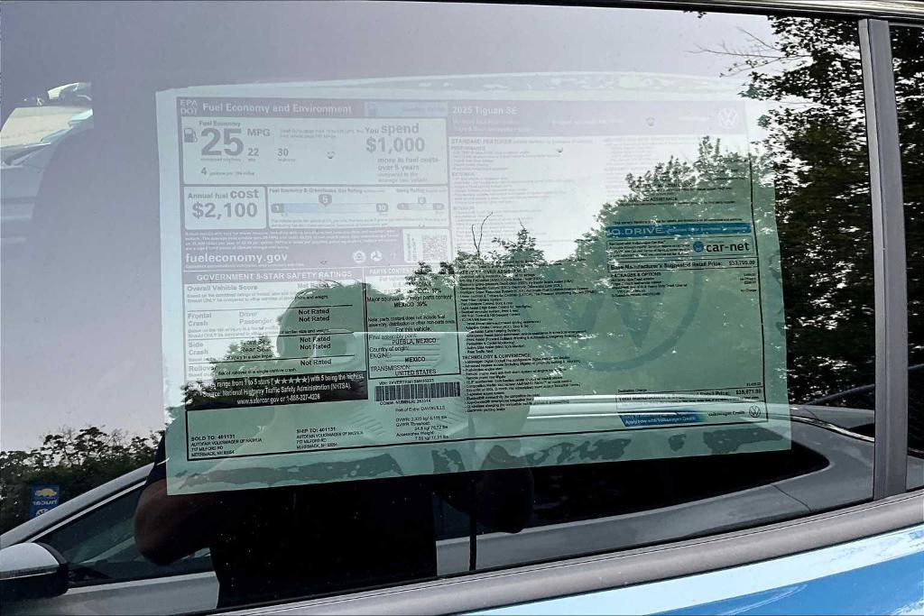 new 2025 Volkswagen Tiguan car, priced at $34,071