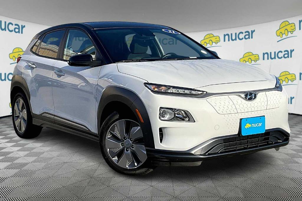 used 2021 Hyundai Kona EV car, priced at $15,800