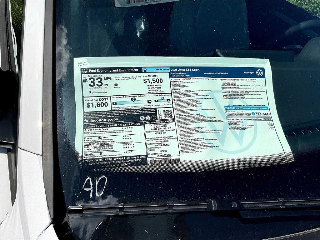 new 2025 Volkswagen Jetta car, priced at $23,554