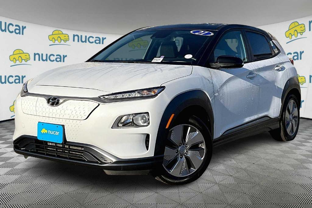 used 2021 Hyundai Kona EV car, priced at $16,400