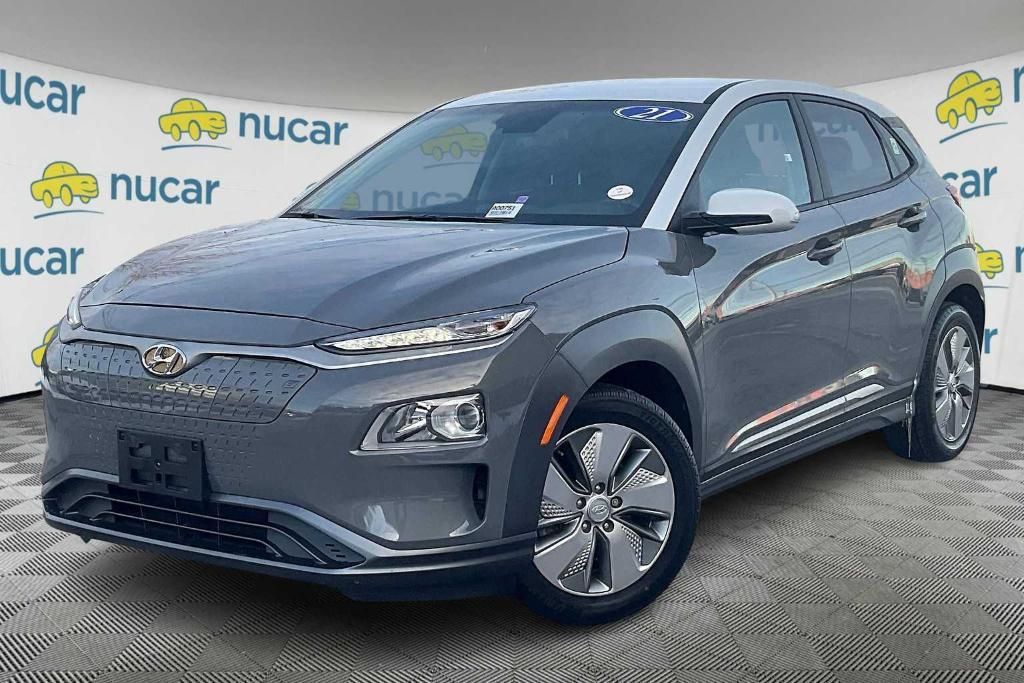 used 2021 Hyundai Kona EV car, priced at $15,900