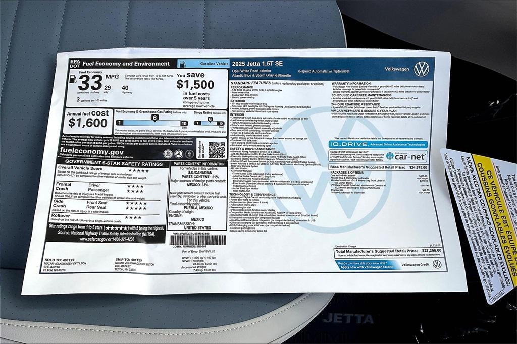 new 2025 Volkswagen Jetta car, priced at $25,330