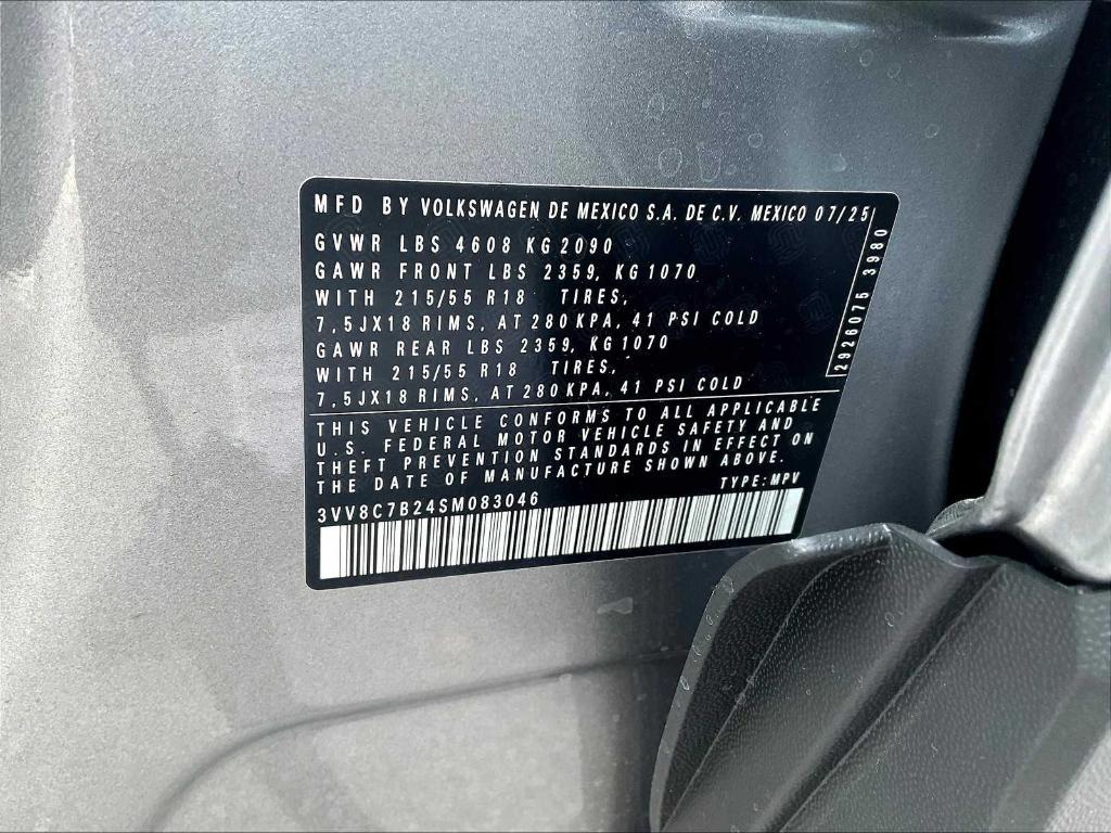 new 2025 Volkswagen Taos car, priced at $26,960