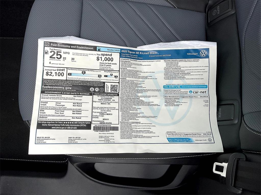 new 2025 Volkswagen Tiguan car, priced at $36,761