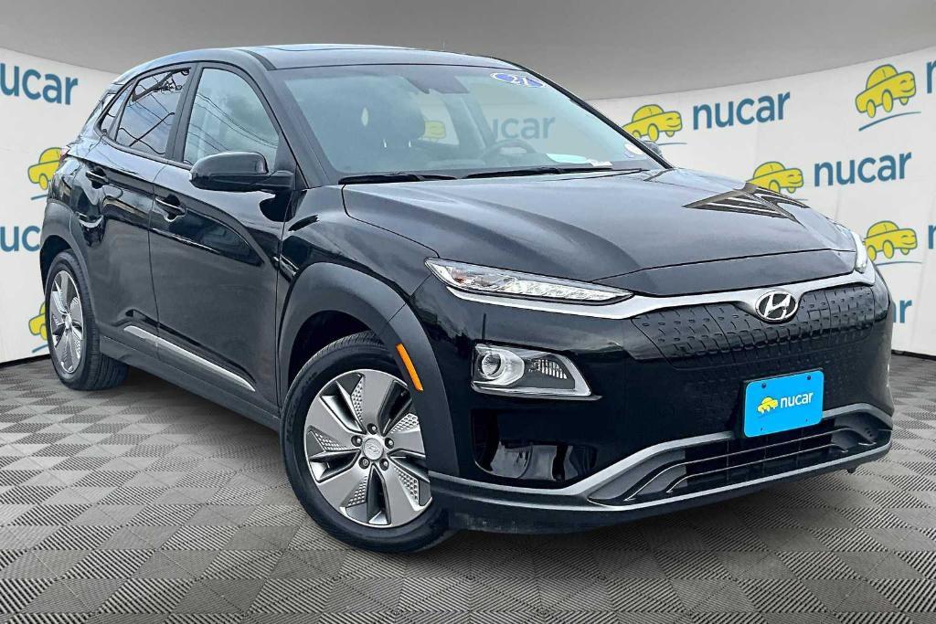 used 2021 Hyundai Kona EV car, priced at $18,500